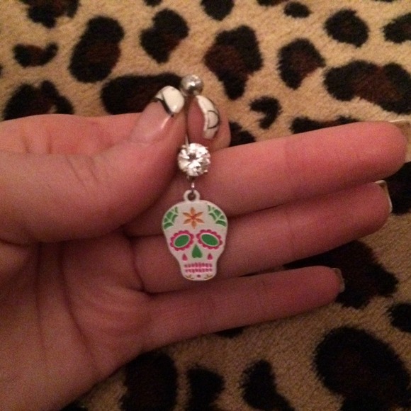 Skull belly button ring - Picture 1 of 1