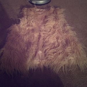 A fur vest. Light pink. Very cute!!!