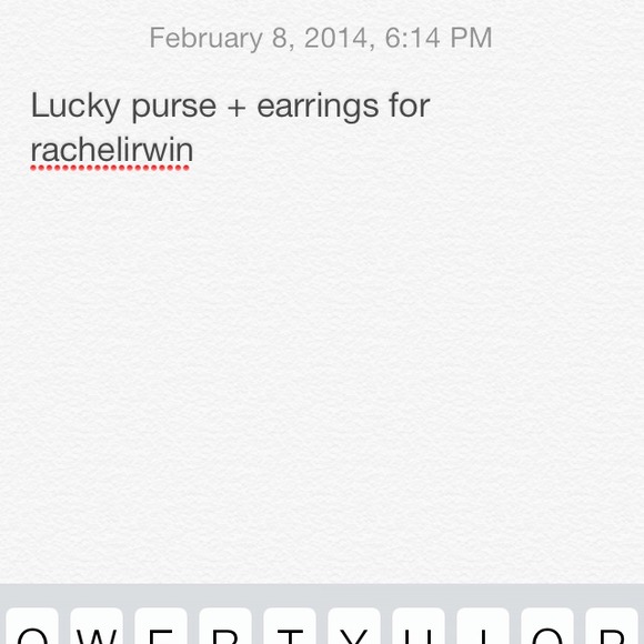 Red lucky purse + pearl earrings