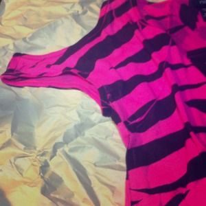 Hot pink zebra and cheetah print shirt