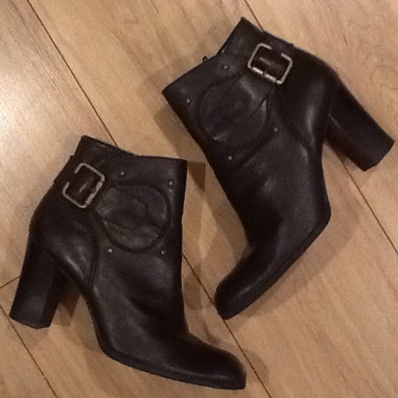 A.N.A Black Booties With Buckle and Studs Size 8.5