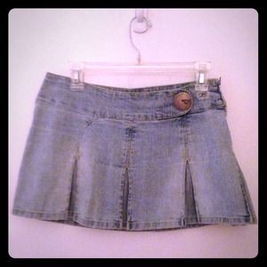 Mudd denim/jean mini skirt