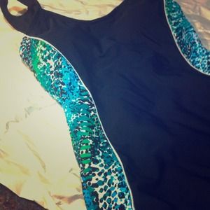 One piece black swimsuit