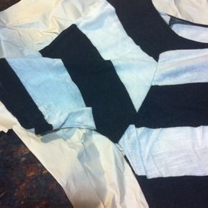 Black and white striped top