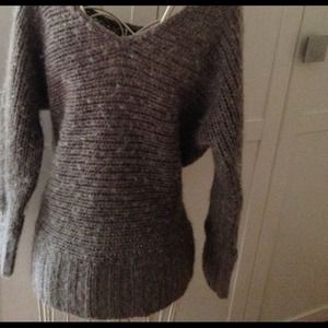 Brown American eagle chunky knit sweater.