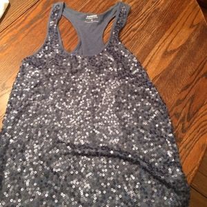 Racer back sequin tank top