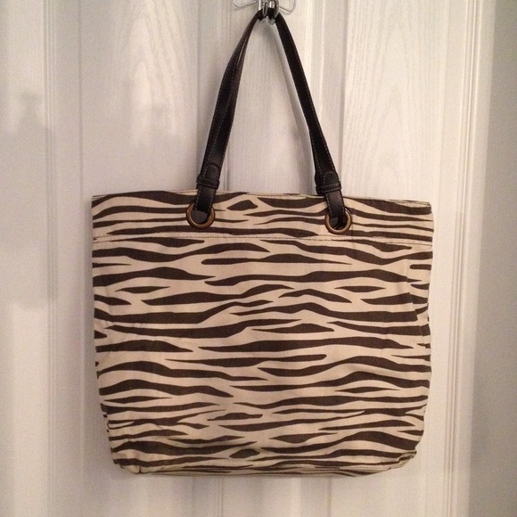 Brown and cream animal print tote bag SOLD