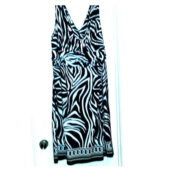 Black&white zebra print dress