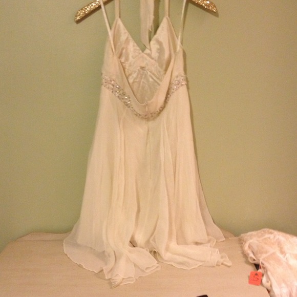 BCBG Max Azria Silk & Sequin Cocktail Dress - Picture 2 of 4