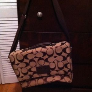 Authentic coach laptop bag