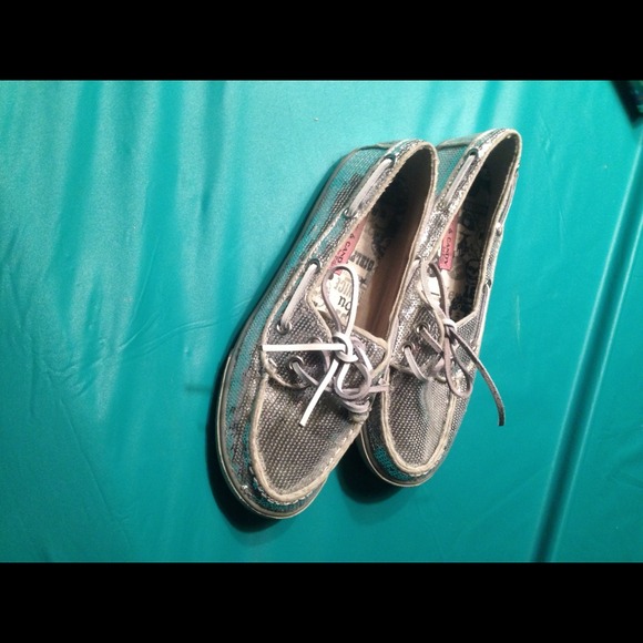 Silver sequin loafers - Picture 1 of 2