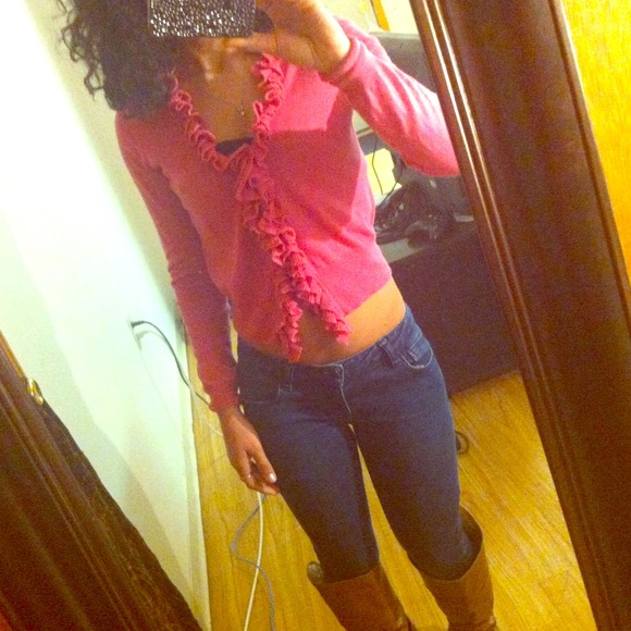 Ruffled pink vs cardigan