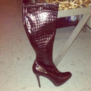 Guess brown crocodile boots