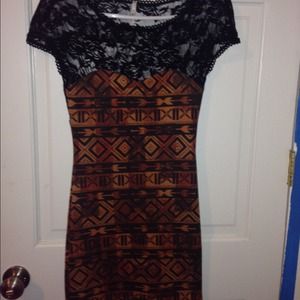 Dress with layer top