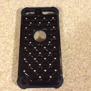 iPhone 5c black rhinestone case nwot