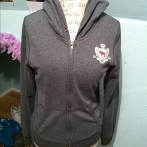 Victoria secret PINK grey zip up hoody