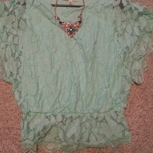 Mint Lace Shirt