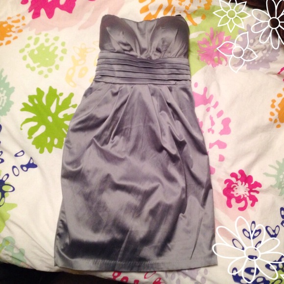 Strapless Silver Dress❄️
