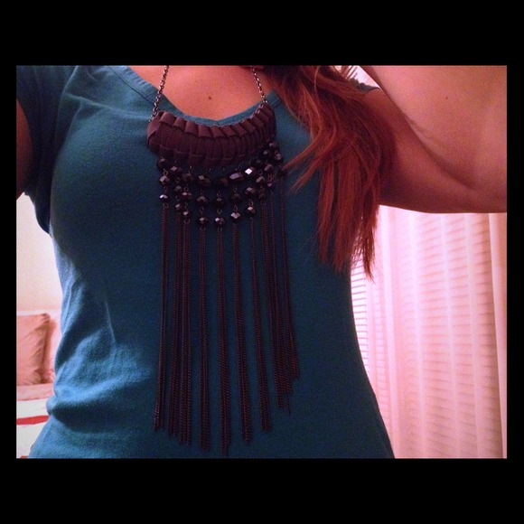 Gray and royal blue Necklace