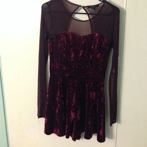 Forever 21 velvet romper