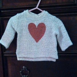 Zara limited time heart sweater