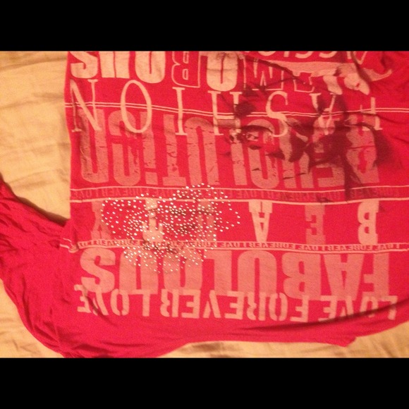 Pink Slanted Top - Picture 2 of 2