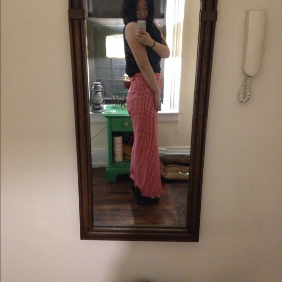 Vintage Red and white checkers high waist pants - Picture 1 of 2