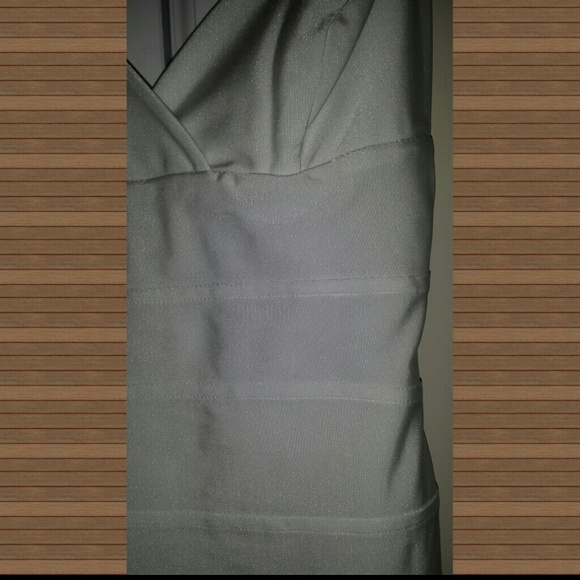 White V-neck Sheer Bodycon - Picture 2 of 4