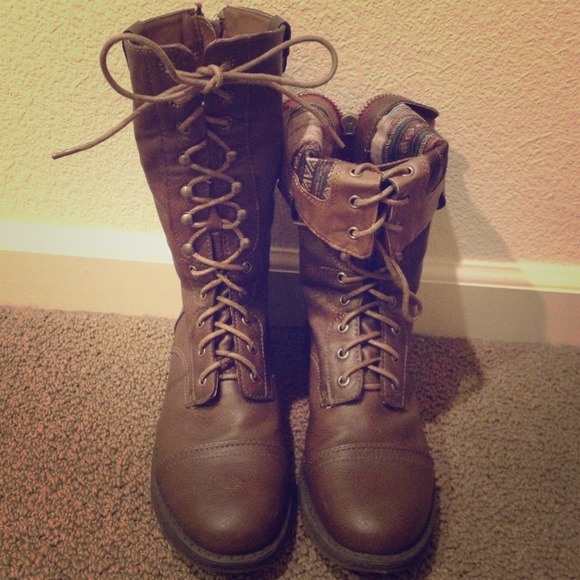 Brown Combat Boots