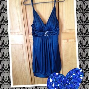 Gorgeous glam dress in blue/green!