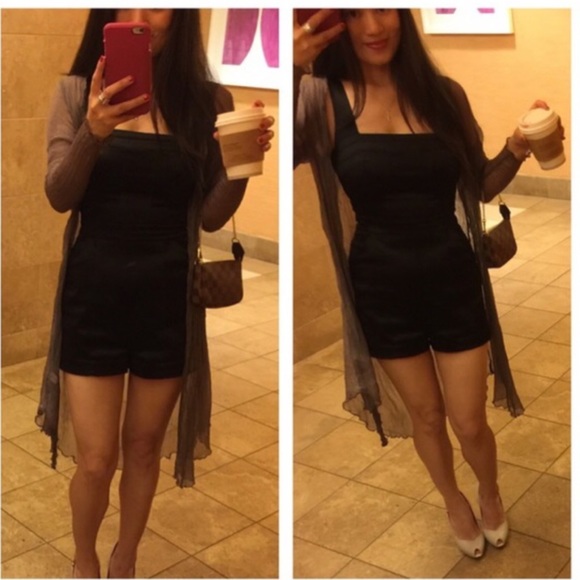 Bebe Black mini Romper - Picture 4 of 4