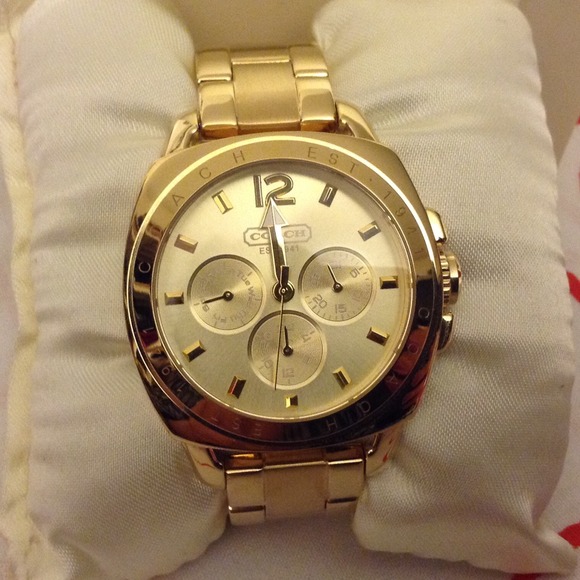 Coach gold watch