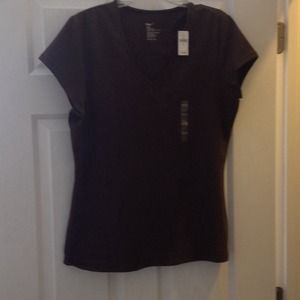 Brown vneck tshirt