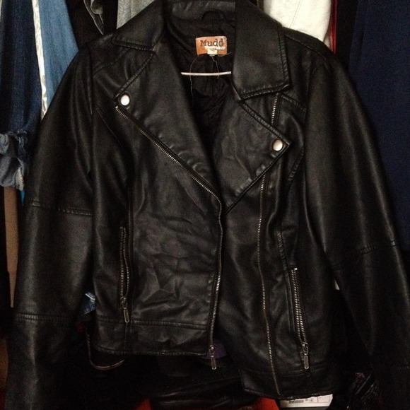 Black vegan leather jacket