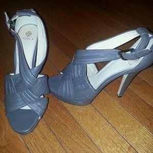 Isola Leather Grey Sandals