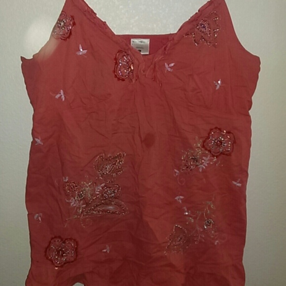 BUNDLED Embellished maternity tank. Built in bra