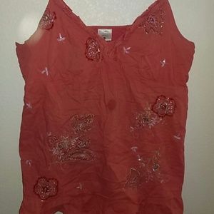 BUNDLED Embellished maternity tank. Built in bra
