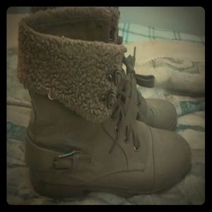 Top moda brown combat boots