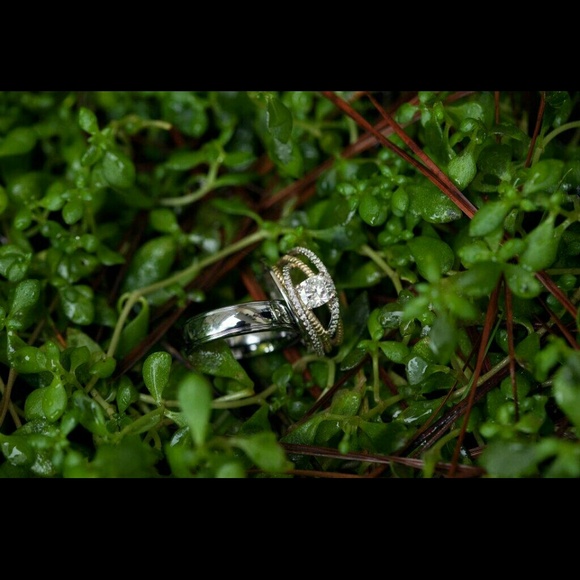 Gabriel & Co. Full 3 ring wedding set - Picture 2 of 4