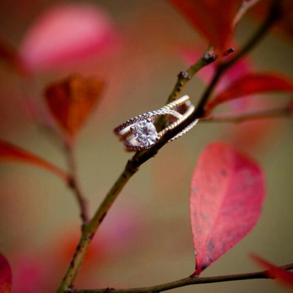 Gabriel & Co. Full 3 ring wedding set - Picture 3 of 4