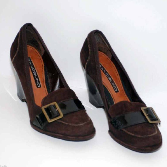 Bandilino Brown Suede Wedge Heel Shoe - Size 6M 👠 - Picture 1 of 4