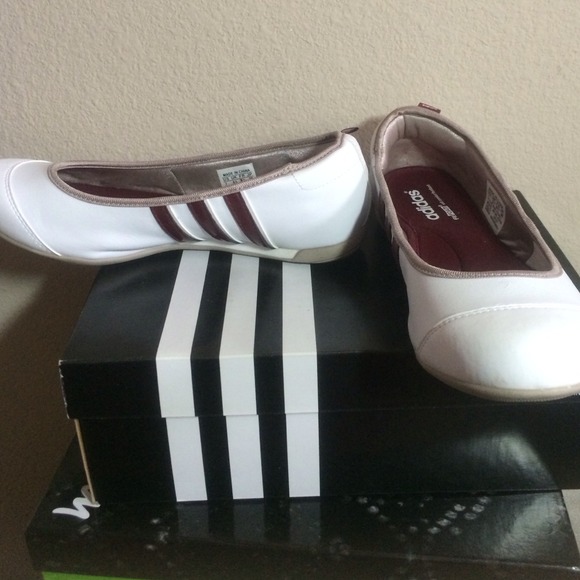 Sold Original Adidas white flats