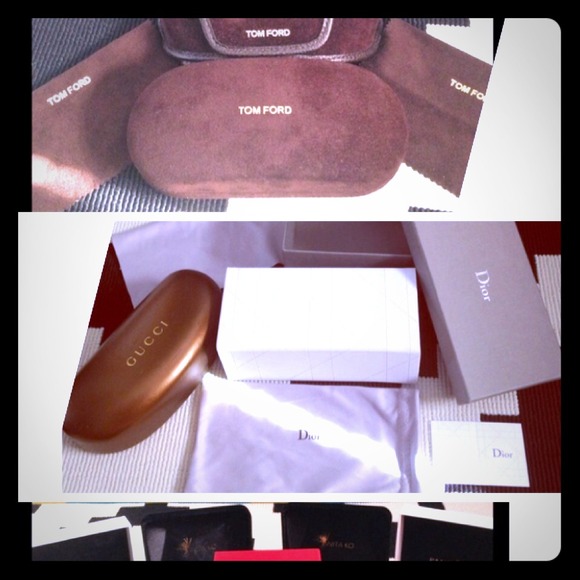 Authentic Tom Ford sunglass cases. BUNDLED!