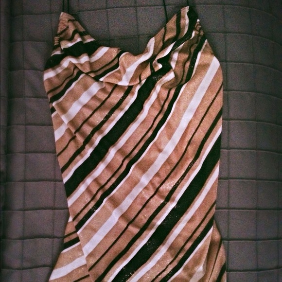 XOXO Shimmer Stripes Top