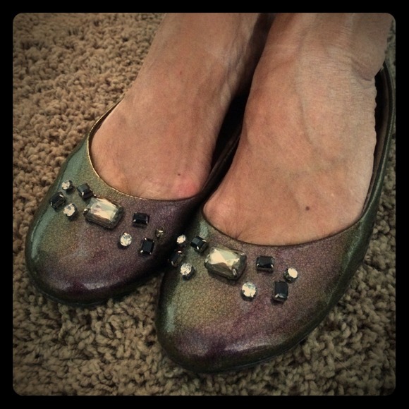 Adorable sparkle Sam & Libby flats ! PURPLE