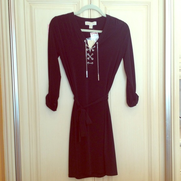 NWT Michael Kors black tie dress