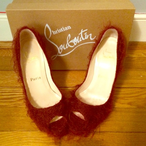 Christian Louboutin Shoes - Christian Louboutin Mohair Pumps - 6.5 - Mulberry