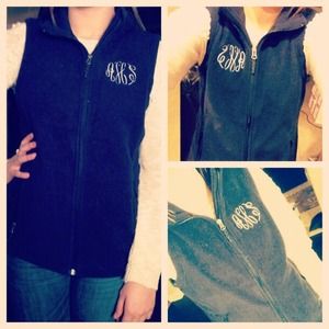 Monogrammed Fleece Vest 😍