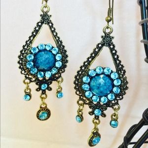 Blue rhinestone Chandeliers
