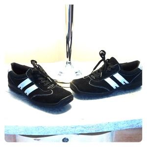 Chrome and black Steve Madden shoes